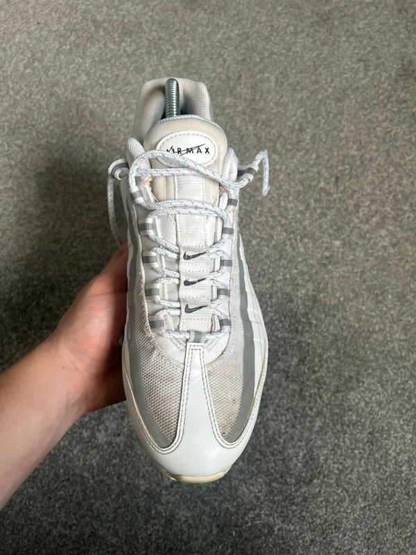 Nike air max 95s ultra white and grey mens uk size 7