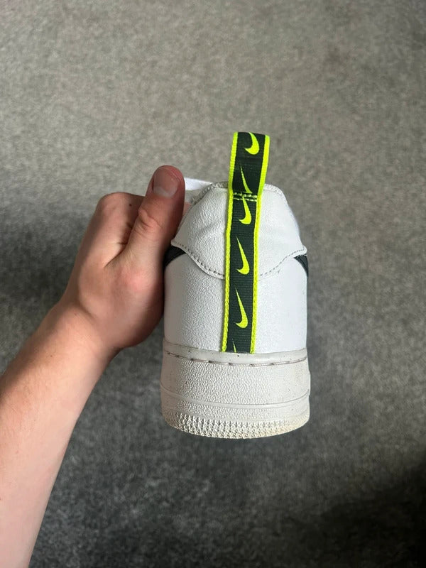 Nike air force 1’s white black and green UK mens size 10.5
