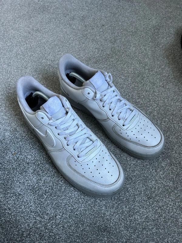 Nike air force ones white light smoke grey sole Uk men’s size 10