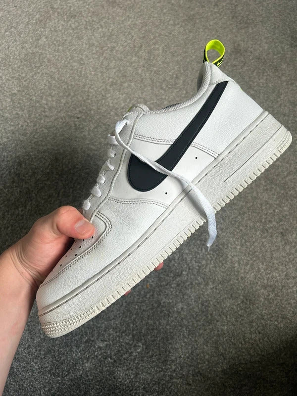Nike air force 1’s white black and green UK mens size 10.5
