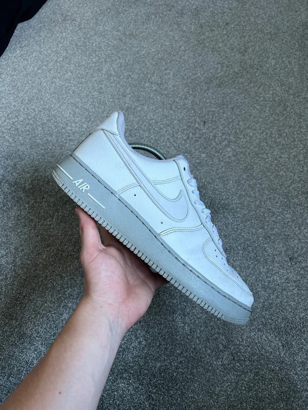 Nike air force ones white light smoke grey sole Uk men’s size 10
