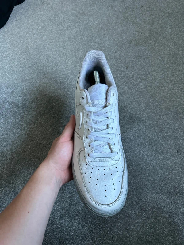 Nike air force ones white light smoke grey sole Uk men’s size 10